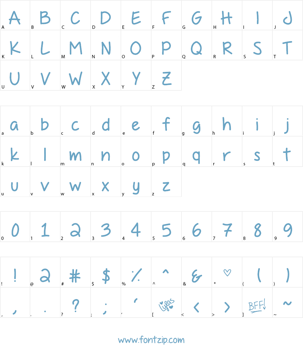 PassingNotes Font Character